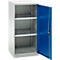 Schäfer Shop Genius draaideurkast FS, staal, met ventilatieopeningen, B 545 x D 420 x H 1105 mm, 3 OH, lichtgrijs RAL 7035/ gentiaanblauw RAL 5010, tot 250 kg