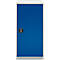 Schäfer Shop Genius draaideurkast FS, staal, met ventilatieopeningen, B 545 x D 420 x H 1105 mm, 3 OH, lichtgrijs RAL 7035/ gentiaanblauw RAL 5010, tot 250 kg