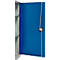 Schäfer Shop Genius draaideurkast FS, staal, met ventilatieopeningen, B 545 x D 420 x H 1105 mm, 3 OH, lichtgrijs RAL 7035/ gentiaanblauw RAL 5010, tot 250 kg
