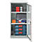 Schäfer Shop Genius draaideurkast FS, staal, met ventilatieopeningen, B 545 x D 420 x H 1105 mm, 3 OH, lichtgrijs RAL 7035/lichtgrijs RAL 7035, tot 250 kg