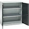 Schäfer Shop Genius dubbeldeurskast FS, staal, met ventilatiegaten, B 1055 x D 520 x H 1105 mm, 3 OH, lichtgrijs/antracietgrijs, tot 300 kg