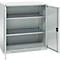 Schäfer Shop Genius dubbeldeurskast FS, staal, met ventilatiegaten, B 1055 x D 520 x H 1105 mm, 3 OH, lichtgrijs/lichtgrijs, tot 300 kg