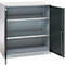 Schäfer Shop Genius dubbeldeurskast FS, staal, met ventilatiegaten, B 1055 x D 520 x H 1105 mm, 3 OH, witaluminium/antracietgrijs, tot 300 kg