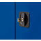 Schäfer Shop Genius dubbeldeurskast FS, staal, met ventilatiegaten, B 1055 x D 520 x H 1105 mm, 3 OH, witaluminium/ gentiaanblauw, tot 300 kg