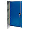 Schäfer Shop Genius dubbeldeurskast FS, staal, met ventilatiegaten, B 1055 x D 520 x H 1105 mm, 3 OH, witaluminium/ gentiaanblauw, tot 300 kg