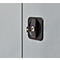 Schäfer Shop Genius dubbeldeurskast FS, staal, met ventilatiegaten, B 1055 x D 520 x H 1105 mm, 3 OH, witaluminium/wit-aluminium, tot 300 kg