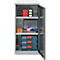 Schäfer Shop Genius dubbeldeurskast FS, staal, met ventilatiegaten, B 545 x D 520 x H 1105 mm, 3 OH, lichtgrijs/antracietgrijs, tot 150 kg