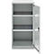 Schäfer Shop Genius dubbeldeurskast FS, staal, met ventilatiegaten, B 545 x D 520 x H 1105 mm, 3 OH, lichtgrijs/lichtgrijs, tot 150 kg
