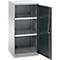 Schäfer Shop Genius dubbeldeurskast FS, staal, met ventilatiegaten, B 545 x D 520 x H 1105 mm, 3 OH, witaluminium/antracietgrijs, tot 150 kg