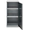 Schäfer Shop Genius dubbeldeurskast FS, staal, met ventilatiegaten, B 545 x D 520 x H 1105 mm, 3 OH, witaluminium/antracietgrijs, tot 150 kg