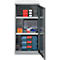 Schäfer Shop Genius dubbeldeurskast FS, staal, met ventilatiegaten, B 545 x D 520 x H 1105 mm, 3 OH, witaluminium/antracietgrijs, tot 150 kg