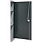 Schäfer Shop Genius dubbeldeurskast FS, staal, met ventilatiegaten, B 545 x D 520 x H 1105 mm, 3 OH, witaluminium/antracietgrijs, tot 150 kg