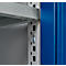 Schäfer Shop Genius dubbeldeurskast FS, staal, met ventilatiegaten, B 545 x D 520 x H 1105 mm, 3 OH, witaluminium/ gentiaanblauw, tot 150 kg