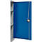 Schäfer Shop Genius dubbeldeurskast FS, staal, met ventilatiegaten, B 545 x D 520 x H 1105 mm, 3 OH, witaluminium/ gentiaanblauw, tot 150 kg