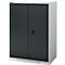 Schäfer Shop Genius dubbeldeurskast FS, staal, met ventilatiegaten, B 810 x D 520 x H 1105 mm, 3 OH, lichtgrijs/antracietgrijs, tot 180 kg