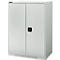 Schäfer Shop Genius dubbeldeurskast FS, staal, met ventilatiegaten, B 810 x D 520 x H 1105 mm, 3 OH, lichtgrijs/lichtgrijs, tot 180 kg