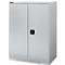 Schäfer Shop Genius dubbeldeurskast FS, staal, met ventilatiegaten, B 810 x D 520 x H 1105 mm, 3 OH, witaluminium/wit-aluminium, tot 180 kg