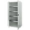Schäfer Shop Genius dubbeldeurskast FS, staal, met ventilatieopeningen, B 1055 x D 620 x H 1950 mm, 5 OH, lichtgrijs/lichtgrijs, tot 500 kg 