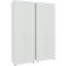 Schäfer Shop Genius dubbeldeurskast TETRIS WOOD, incl. glijders, B 1000 x D 421 x H 2270 mm (6 OH), lichtgrijs, 2 st.