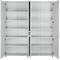 Schäfer Shop Genius dubbeldeurskast TETRIS WOOD, incl. glijders, B 1000 x D 421 x H 2270 mm (6 OH), lichtgrijs, 2 st.