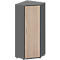 Schäfer Shop Genius Eckschrank TETRIS WOOD, 5 OH, B 800 x H 1910 mm, Höhe inkl. Gleiter, graphit/Eiche