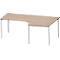 Schäfer Shop Genius écrit. 90° li, 4-F, bureau d'angle MODENA FLEX 90°,approche à droite, L 2000 mm, décor chêne