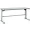 Schäfer Shop Genius elektrisch höhenverstellbarer Arbeitstisch EL-1, 2000 x 800 mm, lichtgrau/alusilber