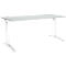Schäfer Shop Genius ERGOSTYLE S bureau, handmatig in hoogte verstelbaar, rechthoekig, C-voet, B 1800 x D 800 x H 675-895 mm, lichtgrijs/wit