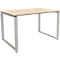 Schäfer Shop Genius escritorio Modena Flex, regulable en altura, forma rectangular, base de soporte, ancho 1200 mm, blanco