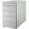 Grey metal filing cabinet with four drawers and a lock.