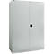 Schäfer Shop Genius Flügeltürenschrank FS, Stahl, mit Belüftungslöchern, B 1343 x T 620 x H 1950 mm, 5 OH, Lichtgrau/Lichtgrau, bis 750 kg 