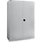 Schäfer Shop Genius Flügeltürenschrank FS, Stahl, mit Belüftungslöchern, B 1343 x T 620 x H 1950 mm, 5 OH, Weißalu/Weißalu, bis 750 kg 