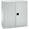 Schäfer Shop Genius Flügeltürschrank FS, Stahl, mit Belüftungslöchern, B 1055 x T 420 x H 1105 mm, 3 OH, lichtgrau/lichtgrau, bis 450 kg