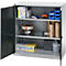 Schäfer Shop Genius Flügeltürschrank FS, Stahl, mit Belüftungslöchern, B 1055 x T 420 x H 1105 mm, 3 OH, weißaluminium/anthrazitgrau, bis 450 kg