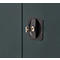 Schäfer Shop Genius Flügeltürschrank FS, Stahl, mit Belüftungslöchern, B 1055 x T 420 x H 1105 mm, 3 OH, weißaluminium/anthrazitgrau, bis 450 kg