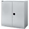 Schäfer Shop Genius Flügeltürschrank FS, Stahl, mit Belüftungslöchern, B 1055 x T 420 x H 1105 mm, 3 OH, weißaluminium/weißaluminium, bis 450 kg
