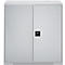 Schäfer Shop Genius Flügeltürschrank FS, Stahl, mit Belüftungslöchern, B 1055 x T 420 x H 1105 mm, 3 OH, weißaluminium/weißaluminium, bis 450 kg