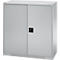 Schäfer Shop Genius Flügeltürschrank FS, Stahl, mit Belüftungslöchern, B 1055 x T 420 x H 1105 mm, 3 OH, weißaluminium/weißaluminium, bis 450 kg