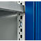 Schäfer Shop Genius Flügeltürschrank FS, Stahl, mit Belüftungslöchern, B 545 x T 420 x H 1105 mm, 3 OH, lichtgrau RAL 7035/enzianblau RAL 5010, bis 250 kg