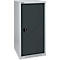 Schäfer Shop Genius Flügeltürschrank FS, Stahl, mit Belüftungslöchern, B 545 x T 420 x H 1105 mm, 3 OH, weißaluminium RAL 9006/anthrazitgrau RAL 7016, bis 250 kg