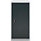 Schäfer Shop Genius Flügeltürschrank FS, Stahl, mit Belüftungslöchern, B 545 x T 420 x H 1105 mm, 3 OH, weißaluminium RAL 9006/anthrazitgrau RAL 7016, bis 250 kg