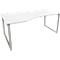 Schäfer Shop Genius Free-form bureau MODENA FLEX, beugelvoet, handmatig in hoogte verstelbaar, linkeruitbouw, B 1800 mm, wit 