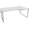 Schäfer Shop Genius Free-form bureau MODENA FLEX, beugelvoet, handmatig in hoogte verstelbaar, rechter uitsteeksel, B 1800 mm, lichtgrijs 