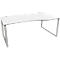 Schäfer Shop Genius Free-form bureau MODENA FLEX, beugelvoet, handmatig in hoogte verstelbaar, rechter uitsteeksel, B 1800 mm, wit 