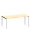 Schäfer Shop Genius Freiformschreibtisch MODENA FLEX, Ansatz links B 1800 mm, Ahorn 