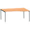 Schäfer Shop Genius Freiformschreibtisch MODENA FLEX, Ansatz links B 1800 mm, ahorn/anthrazit
