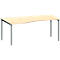 Schäfer Shop Genius Freiformschreibtisch MODENA FLEX, Ansatz links B 1800 mm, Ahorn/anthrazit