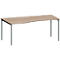 Schäfer Shop Genius Freiformschreibtisch MODENA FLEX, Ansatz links B 1800 mm, Eiche/anthrazit