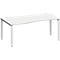 Schäfer Shop Genius Freiformschreibtisch MODENA FLEX, Ansatz links, B 1800 mm, lichtgrau