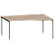 Schäfer Shop Genius Freiformschreibtisch MODENA FLEX, Ansatz links B 1800 mm, weiß/anthrazi